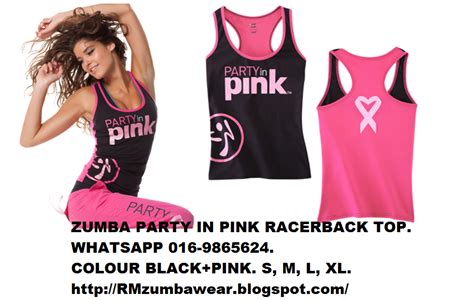 RM ZUMBA WEAR dance fitness attire: ZUMBA PARTY IN PINK RACERBACK TOP