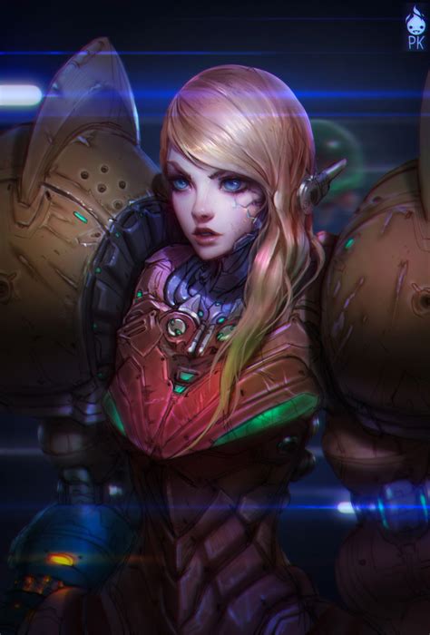 Video Game Art: Samus Aran Portrait - 2D Digital, Portrait, VideogamesCoolvibe – Digital Art