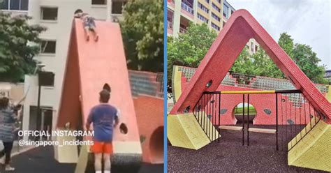 Boy Climbed Up ‘Watermelon Slice’ at Tampines Playground & Got ‘Stuck’ There - Goody Feed