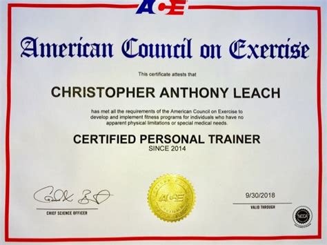 American Council on Exercise Personal Training Certification