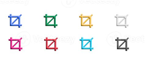 crop icon set, colored symbols graphic elements 16617330 PNG