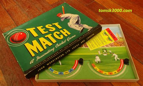 1955 TEST MATCH Vintage British Cricket Game by John Waddington, Leeds ...