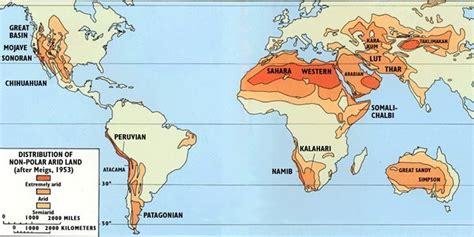 World Map Of Deserts