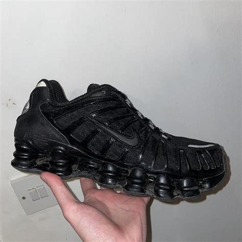 Nike shox TL triple black Size uk 8.5 The more... - Depop