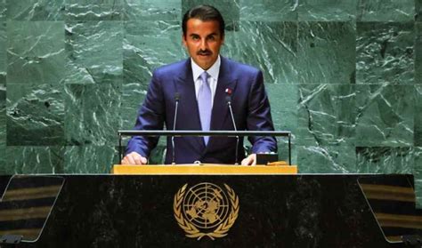 QATAR’S EMIR CALLS FOR SUPPORT TO PALESTINIANS IN UN SPEECH