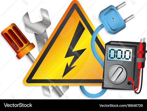 Electricity tools set Royalty Free Vector Image