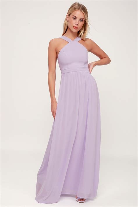 Beautiful Lavender Dress - Purple Maxi Dress - Halter Dress - Lulus