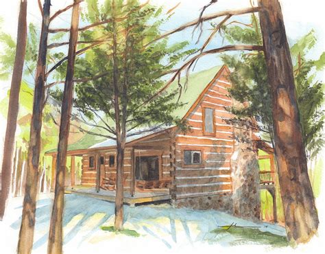 Cabin In The Woods Drawing at GetDrawings | Free download