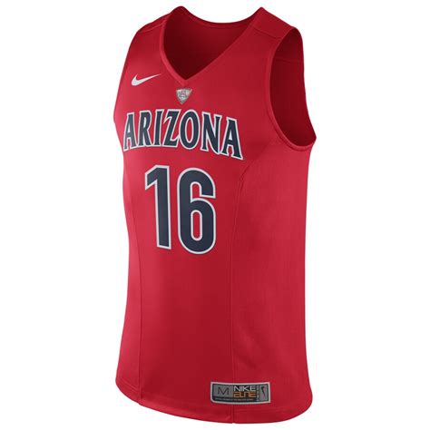 Men's Nike #16 Red Arizona Wildcats Hyper Elite Authentic Performance ...