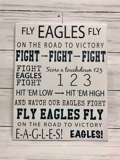 Philadelphia Eagles Fight Song for the Sports Fan for Him - Etsy