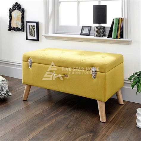 Fabric Upholstered Storage Bench