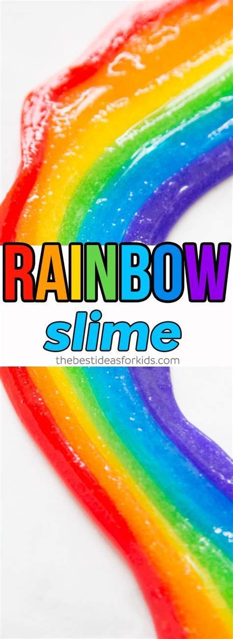 Rainbow Slime | Recipe | Rainbow slime, Rainbow activities, Fun ...