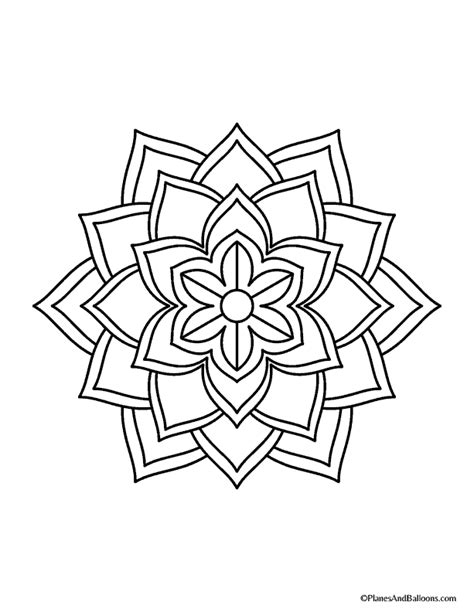 Mandala Coloring Pages Easy