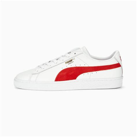 Basket Classic 75Y Sneakers | PUMA White-PUMA Red-PUMA Gold | PUMA Shop All Puma | PUMA