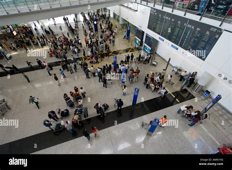 Arrivals Hall Area HKG Hong Kong International Airport Stock Photo - Alamy