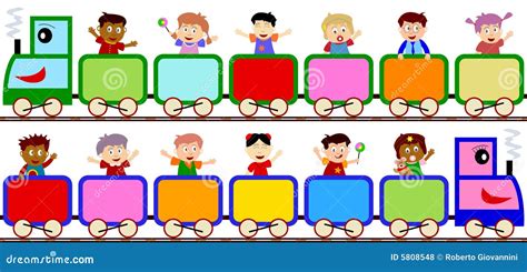 Kids Toy Train Frame Background Royalty-Free Illustration ...