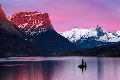 Wild Goose Island Snow Covered Mountain Fine Art Print | Photos by ...