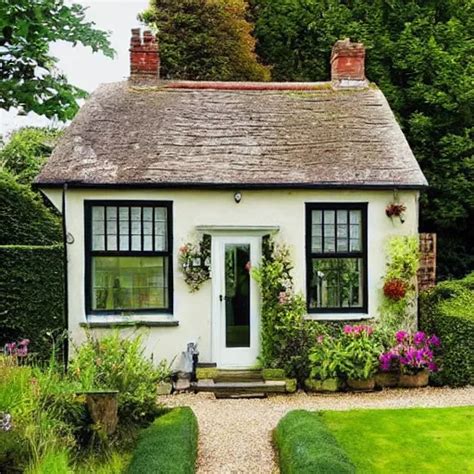 a quaint cottage made from glass, surrounded by a | Stable Diffusion ...