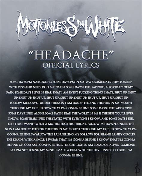 Motionless In White Headache | Jom Query