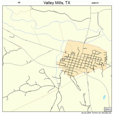 Valley Mills Texas Street Map 4874732