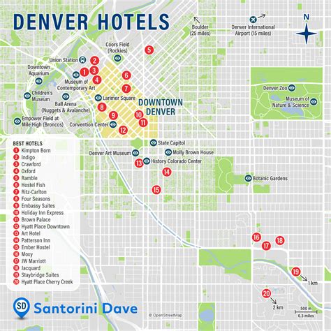 DENVER HOTEL MAP - Best Areas, Neighborhoods, & Places to Stay