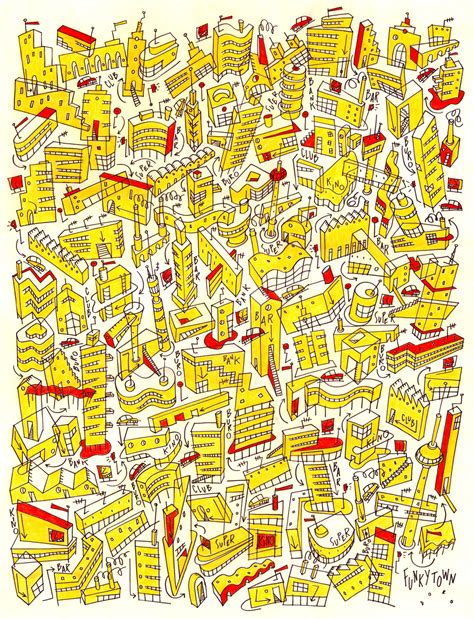 Funkytown, Drawing by Philippe Doro | Artmajeur