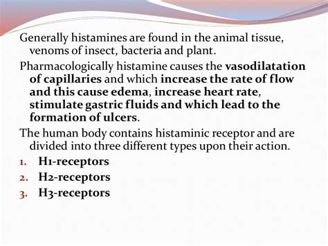 H1and h2 receptors