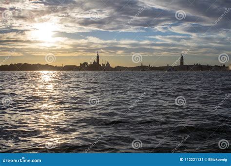 Sunset View of San Giorgio Maggiore in Venice Stock Image - Image of house, historic: 112221131