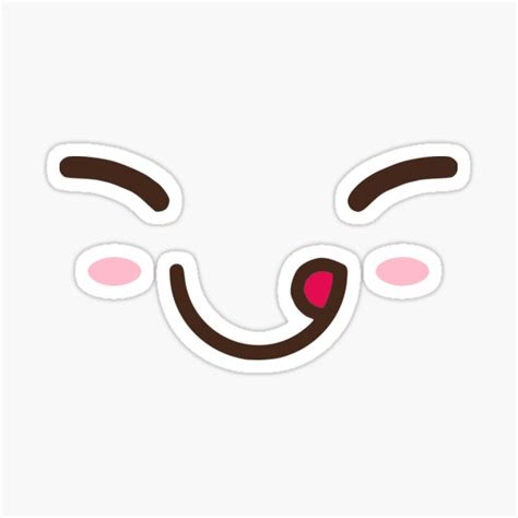 "Yum Kawaii Face" Sticker for Sale by WallpaperHero | Redbubble