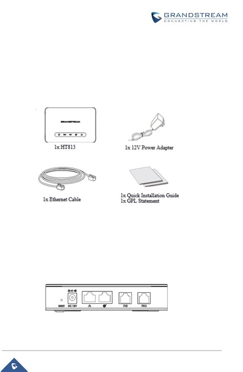 Grandstream Networks HT813 Analog Telephone Adaptors User Manual