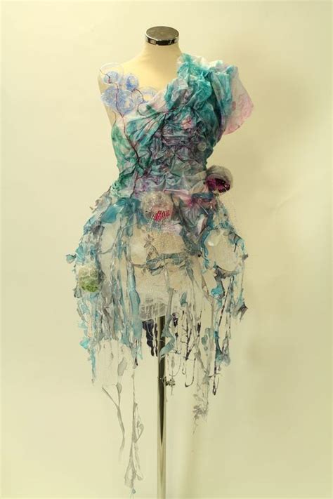 Textiles fashion, Art dress, Fish dress