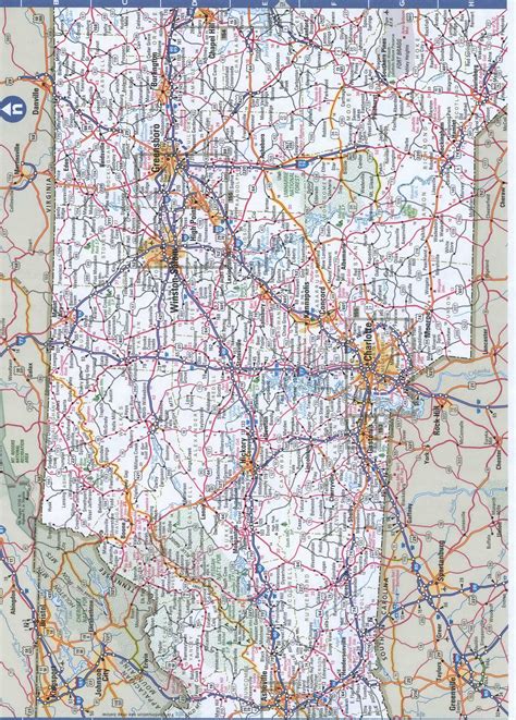 Western North Carolina detailed map with cities and highways