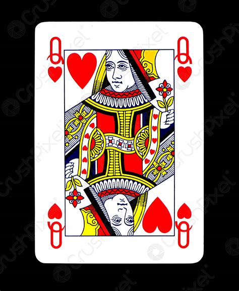 Playing card queen of hearts - stock photo 1798626 | Crushpixel