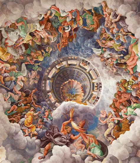 Chamber of the Giants, Ceiling, Mount Olympus Painting by Giulio Romano - Fine Art America