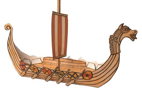 Viking Long Ship Cut Out and Make Model - Etsy