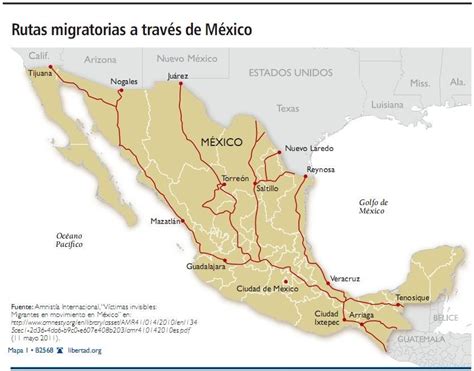 Rutas migratorias a través de México | Esperanza | Pinterest | Ap spanish, Spanish and Spanish ...