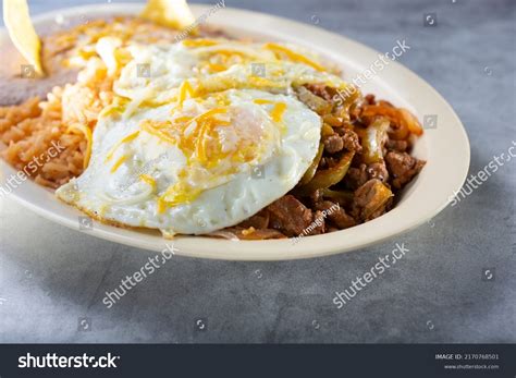 View Plate Steak Ranchero Eggs Stock Photo 2170768501 | Shutterstock