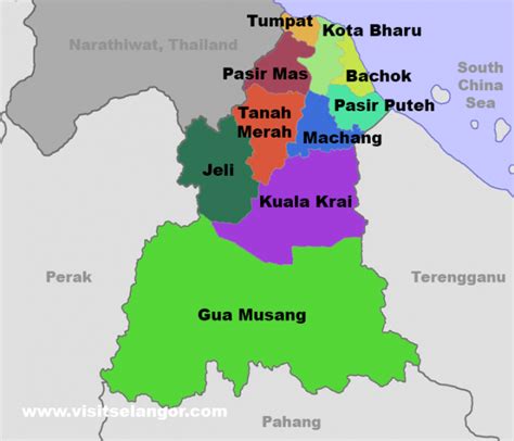 Map of Kelantan State – Visit Selangor