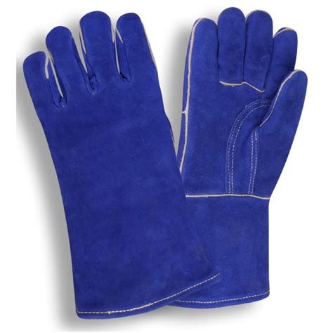 Gloves- Welding/Torch Blue Kevlar® Sewn Leather Gloves