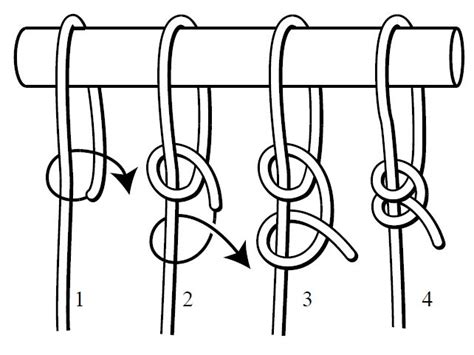 how to do a double hitch knot - Google Search | Half hitch knot, Knots ...