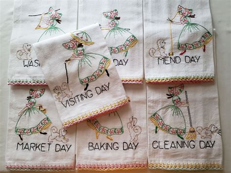 Flour Sack Towels Embroidery Pattern | Hand Embroidery