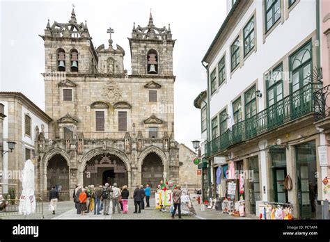 Facade of Braga Cathedral, Braga, Braga District, Portugal, Europe ...