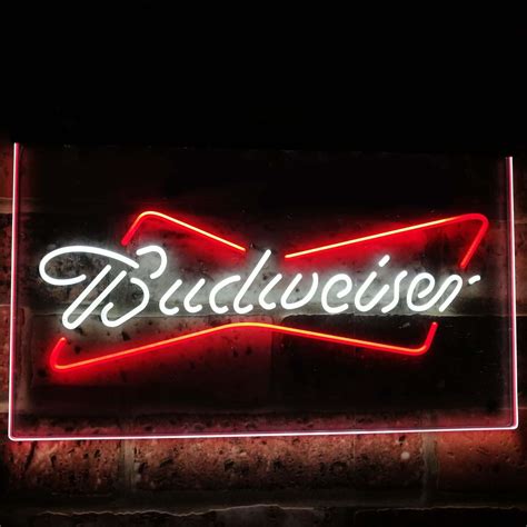 Budweiser Classic Beer Bar Decoration Gift Dual Color Led Neon Sign st6-a2009