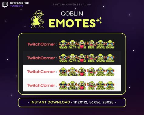 Goblin Twitch Emotes Cool Goblin Emotes for Twitch Goblin - Etsy