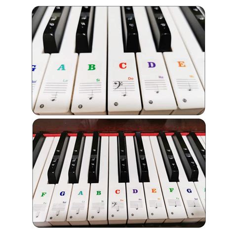 Buy Keyboard Stickers, Gobesty Piano Key Stickers, Music Piano Keyboard Stickers Black White ...