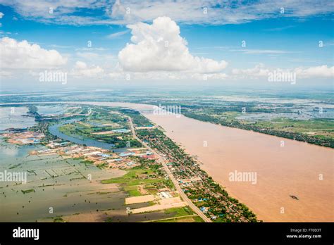 Mekong river in flood, Cambodia Stock Photo - Alamy