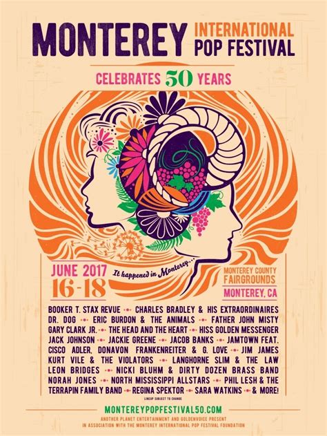 Organizers Reveal Monterey International Pop Festival - Celebrates 50 Years Lineup