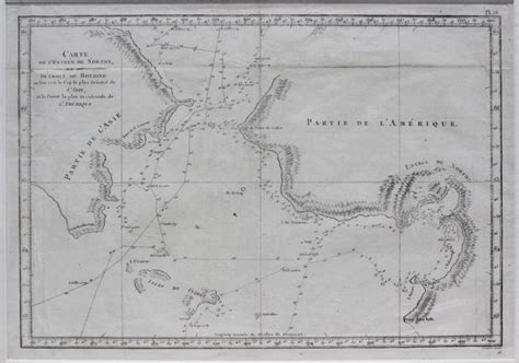 Chart from Captain James Cook's Third Voyage showing the Ber