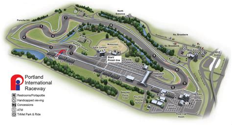 Portland International Raceway Map | MOTOSPORTS TRAVEL