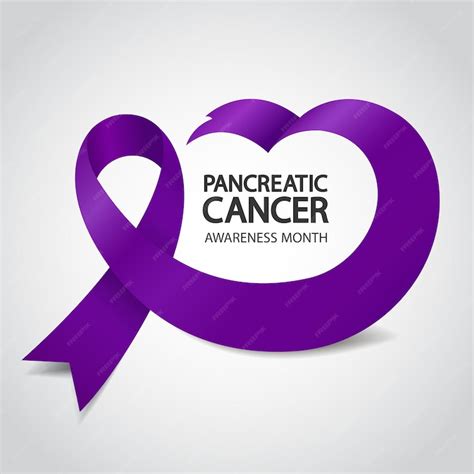 Premium Vector | Pancreatic cancer awareness. ribbon